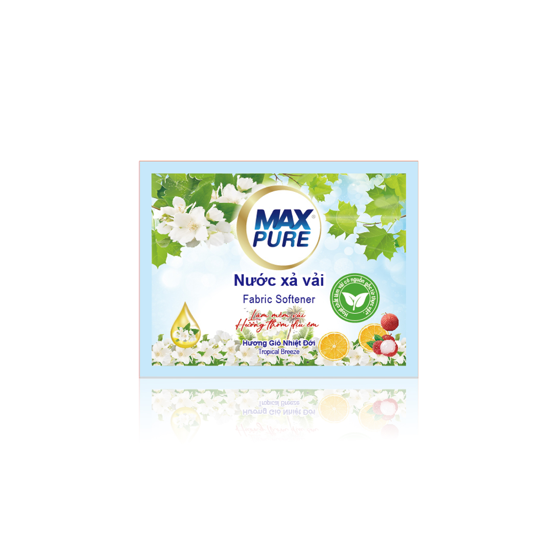 Dây Nước Xả Vải Maxpure Hương Gió Nhiệt Đới 10 Gói 20ML