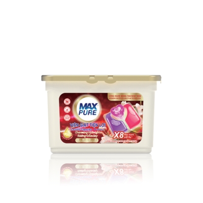 [Mẫu mới] Hộp 30 Viên Giặt Tiện Lợi Maxpure 4in1- Hương Đắm Say