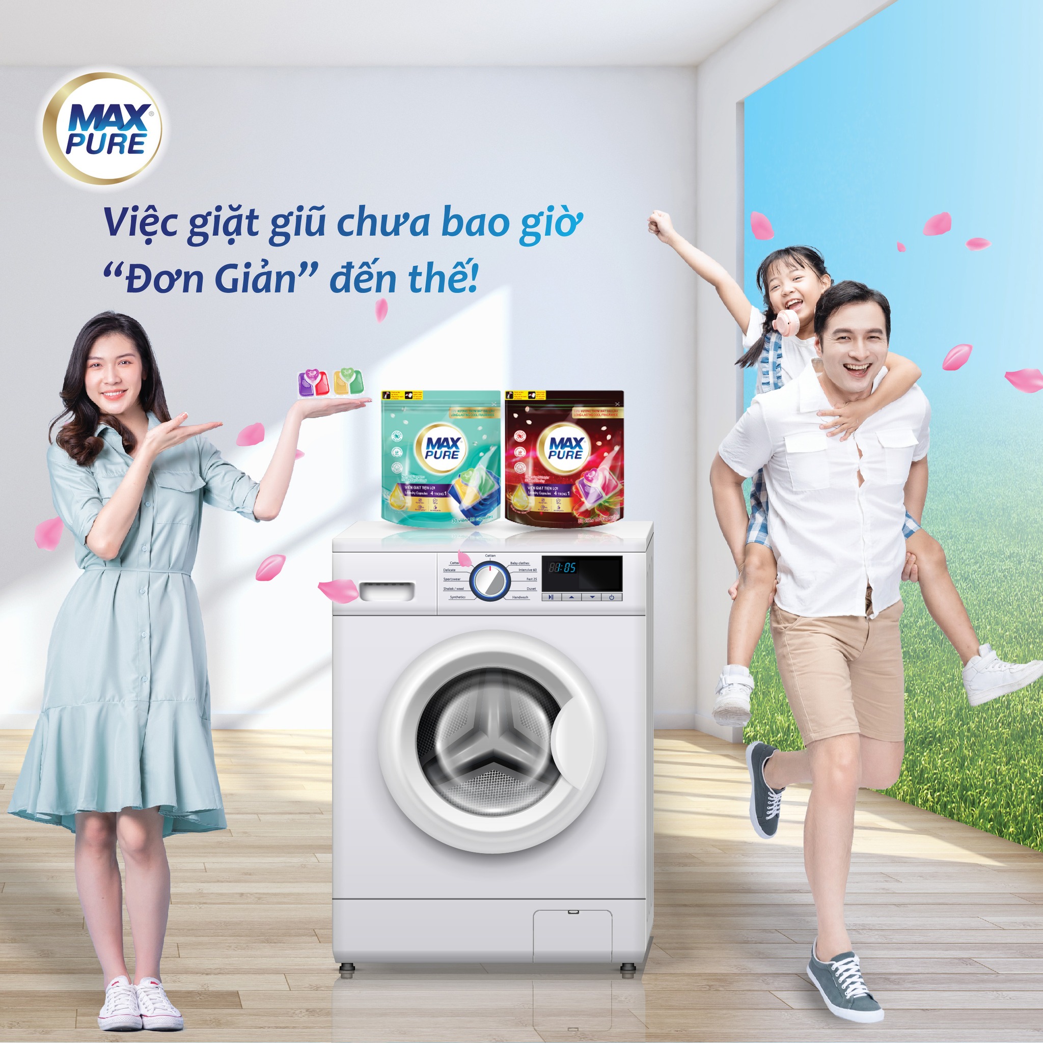 Maxpure - giải pháp giặt xả chuẩn sạch của người hiện đại