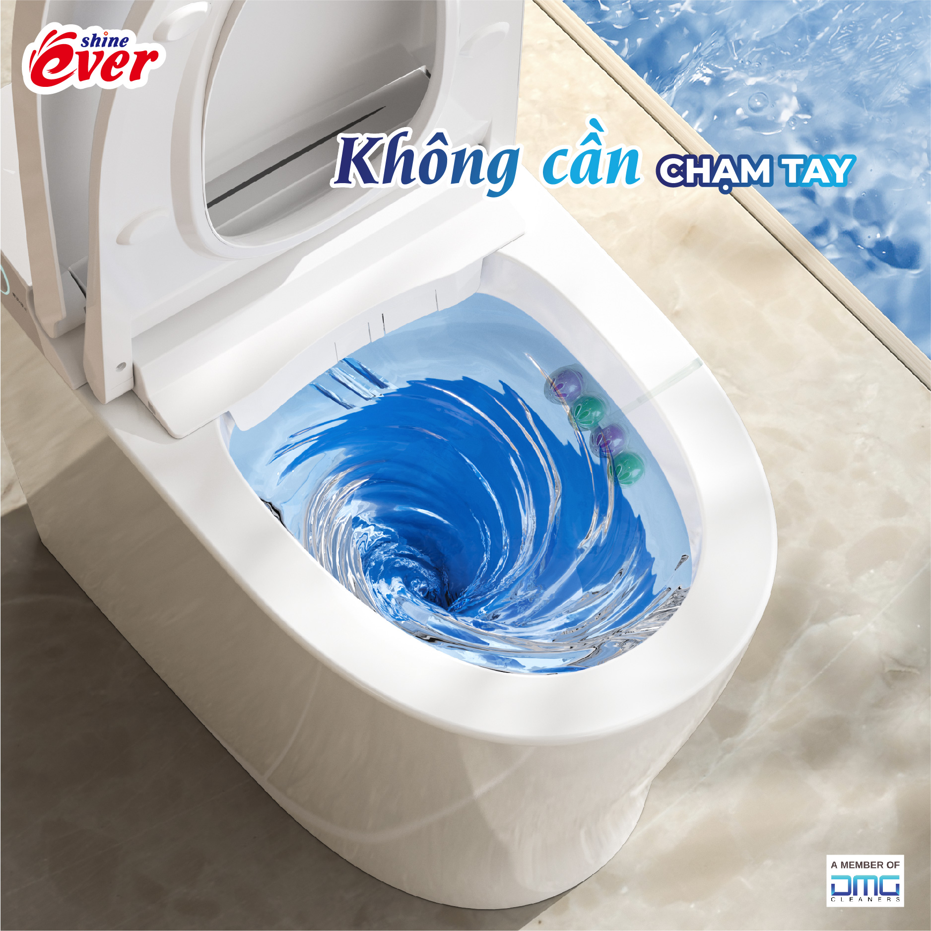 Có Evershine - Nhà vệ sinh sạch thơm - Không cần chạm tay