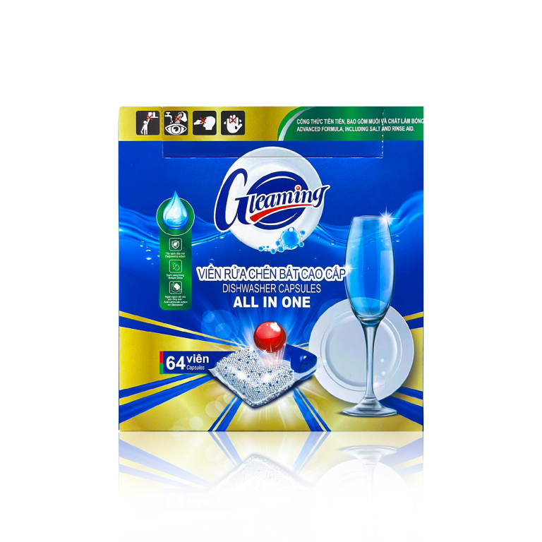 Hộp 64 Viên Rửa Chén Bát Gleaming
