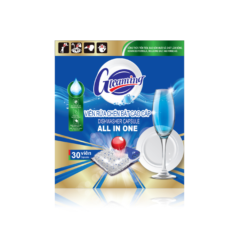 Túi 30 Viên Rửa Chén Bát Gleaming