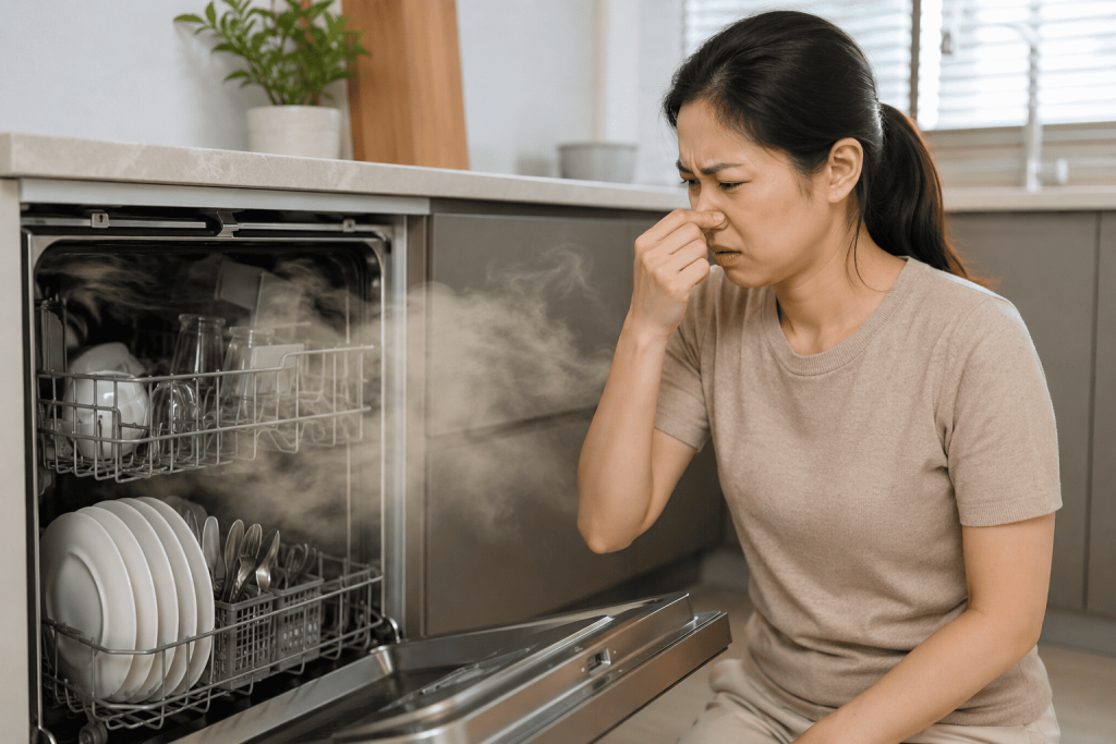 8 nguyên nhân khiến máy rửa bát có mùi hôi