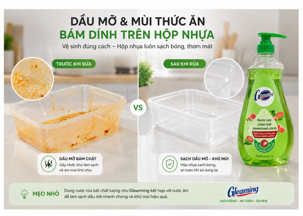 Nước rửa bát cho hộp nhựa có gì khác so với nước rửa bát thông thường?