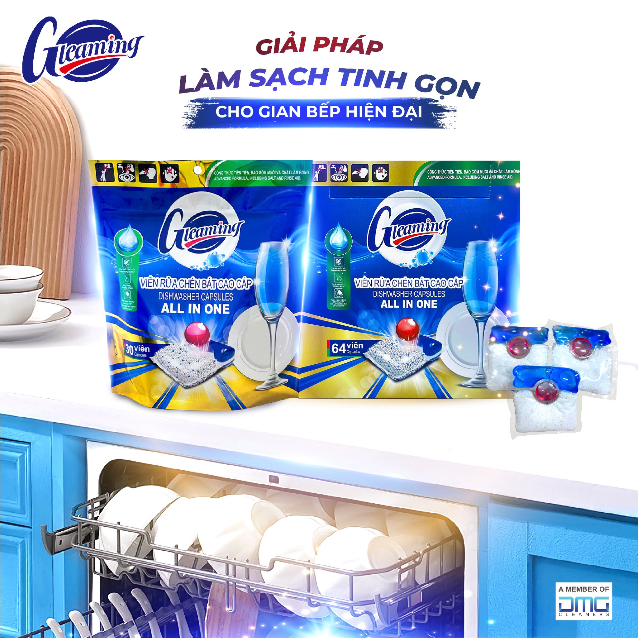 Gleaming – Giải pháp làm sạch bát đĩa