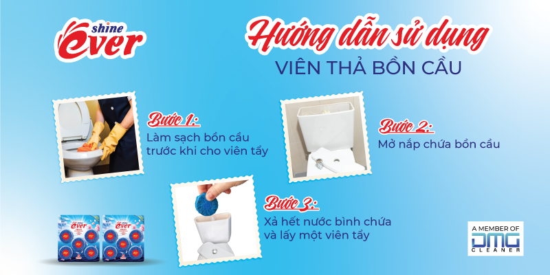 Hướng dẫn sử dụng viên thả bồn cầu Evershine